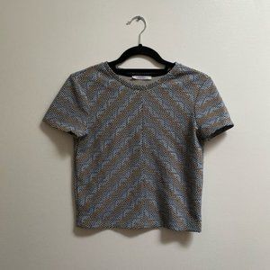 Zara Jacquard Patterned Midi Tee